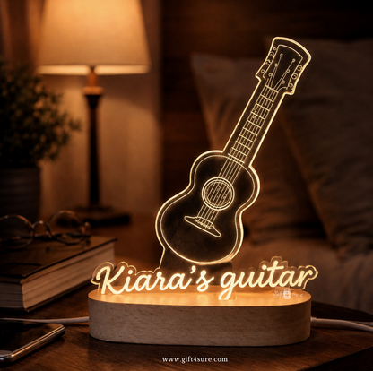 PERSONALISED GUITAR ACRYLIC LED LAMP
