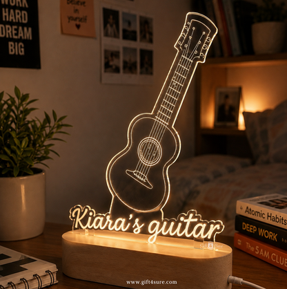 PERSONALISED GUITAR ACRYLIC LED LAMP