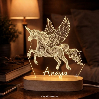 PERSONALISED UNICORN ACRYLIC LED LAMP