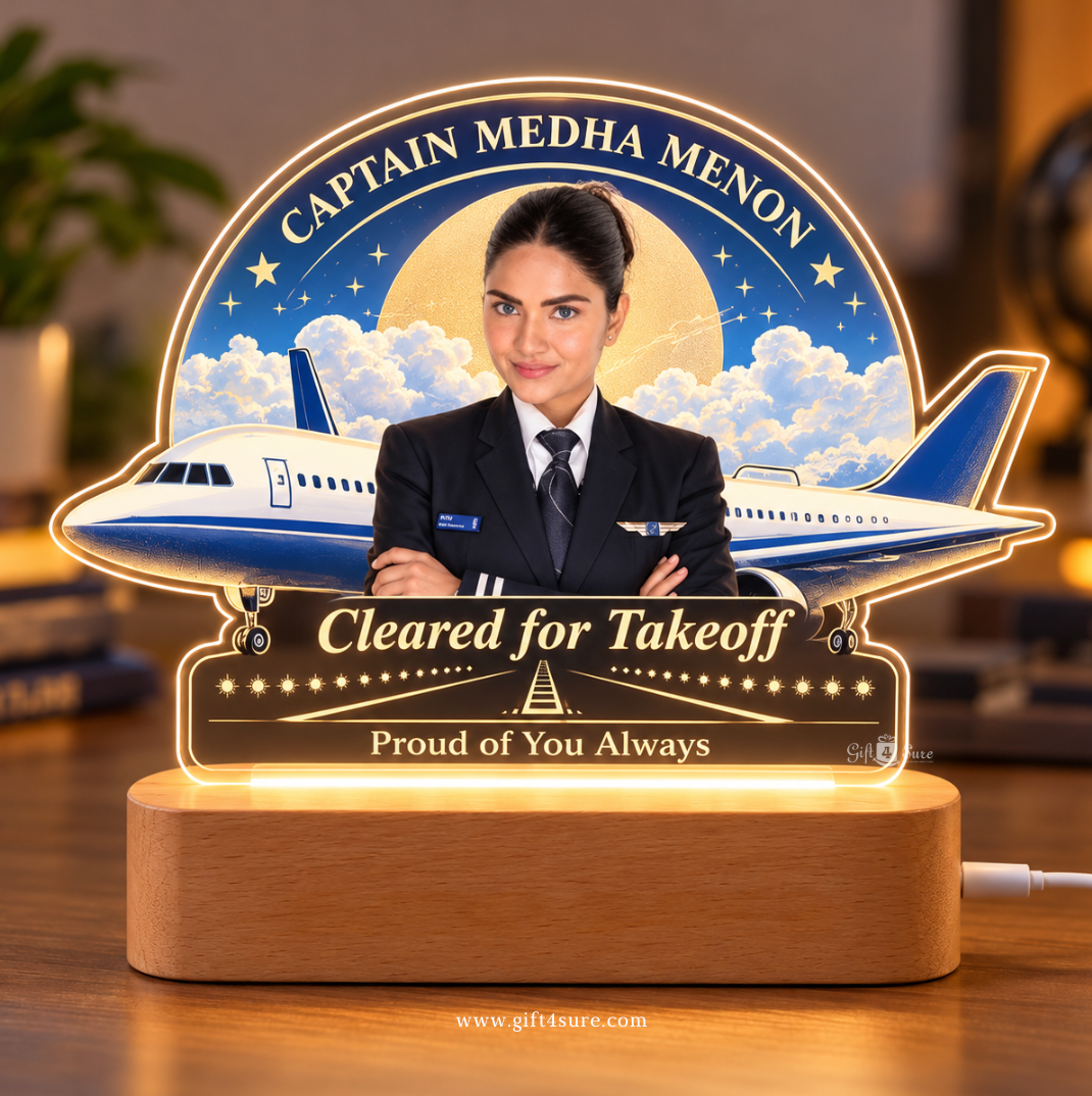PERSONALISED PILOT ACRYLIC LED LAMP