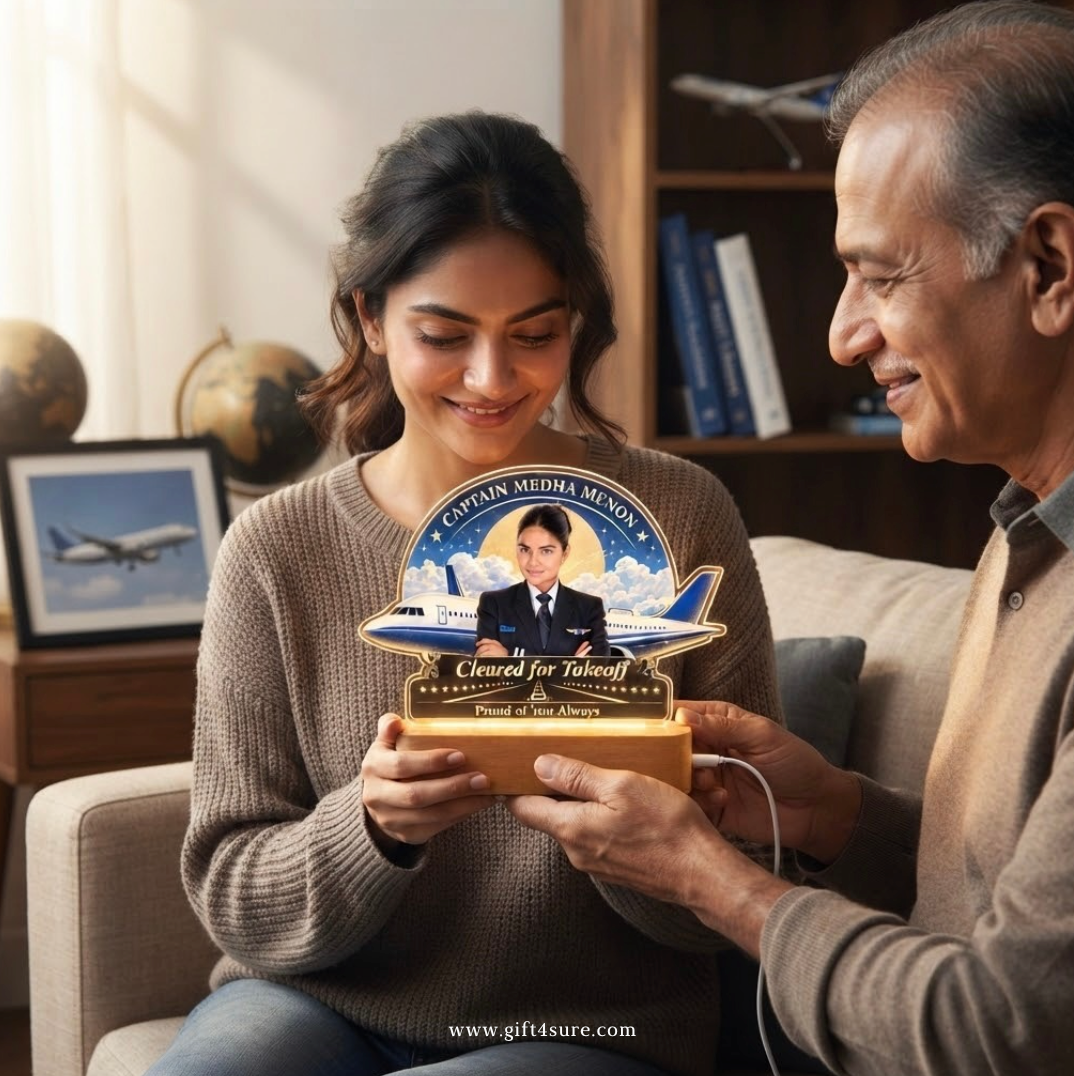 PERSONALISED PILOT ACRYLIC LED LAMP