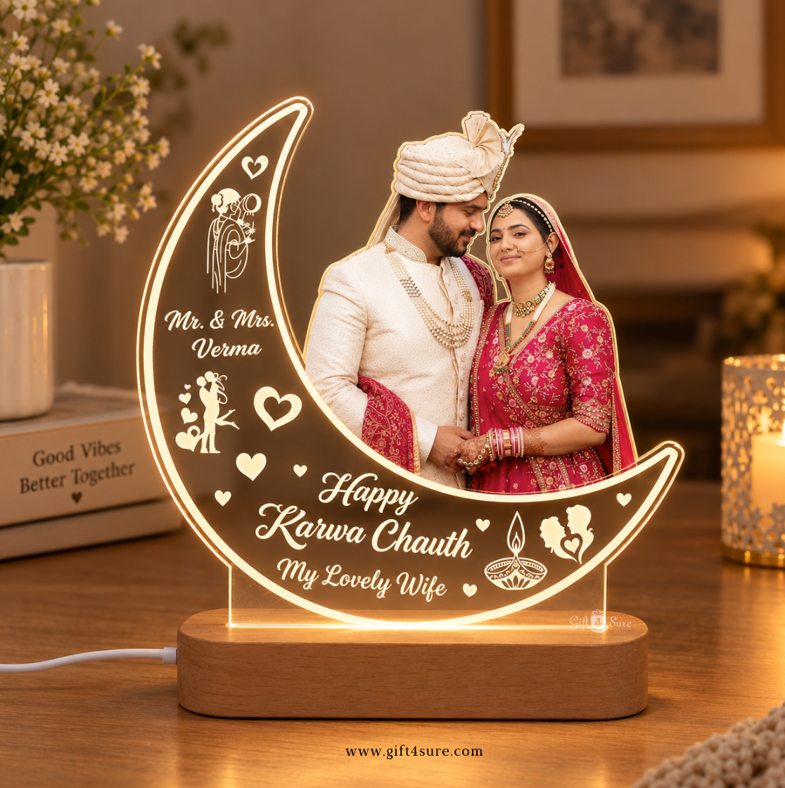 ANNIVERSARY MOON COUPLE ACRYLIC LED LAMP