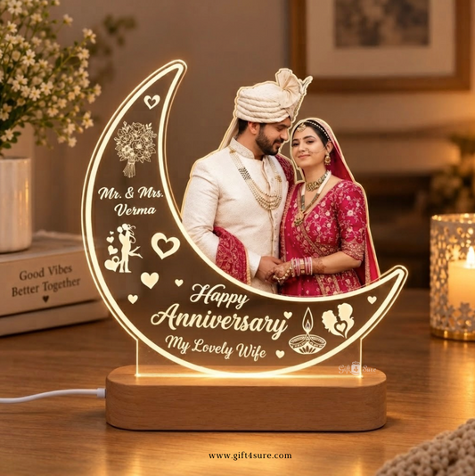 ANNIVERSARY MOON COUPLE ACRYLIC LED LAMP