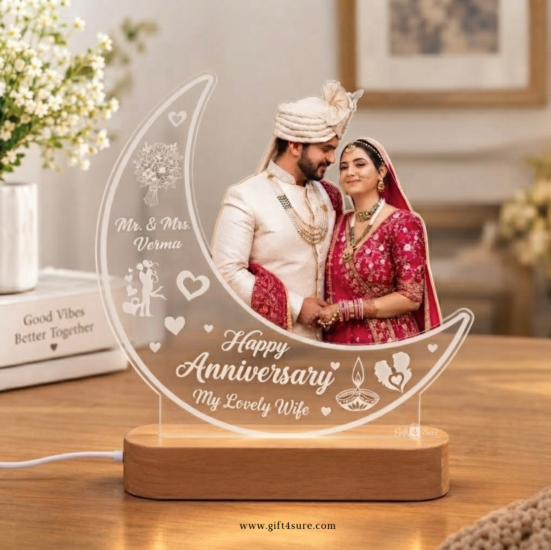 ANNIVERSARY MOON COUPLE ACRYLIC LED LAMP