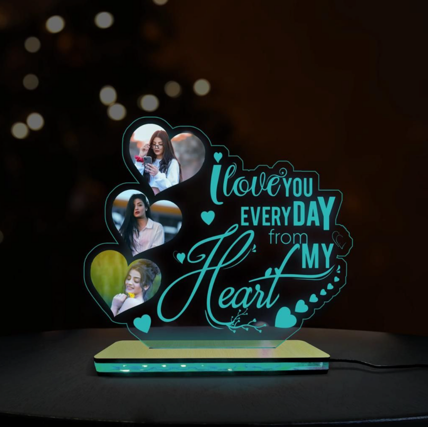 I LOVE YOU ACRYLIC LAMP - MULTICOLOR