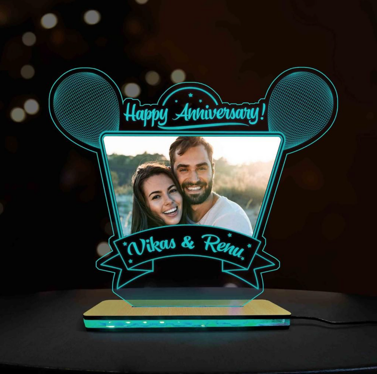 ANNIVERSARY ACRYLIC LAMP - MULTICOLOR