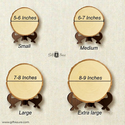 NATURAL WOODEN SLICE PHOTO FRAME- 3