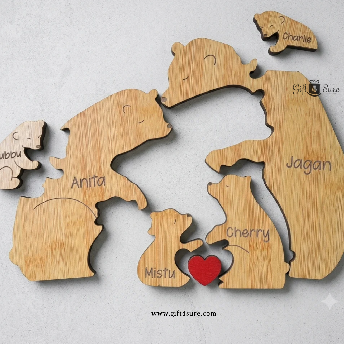WOODEN BEAR FAMILY PUZZLE