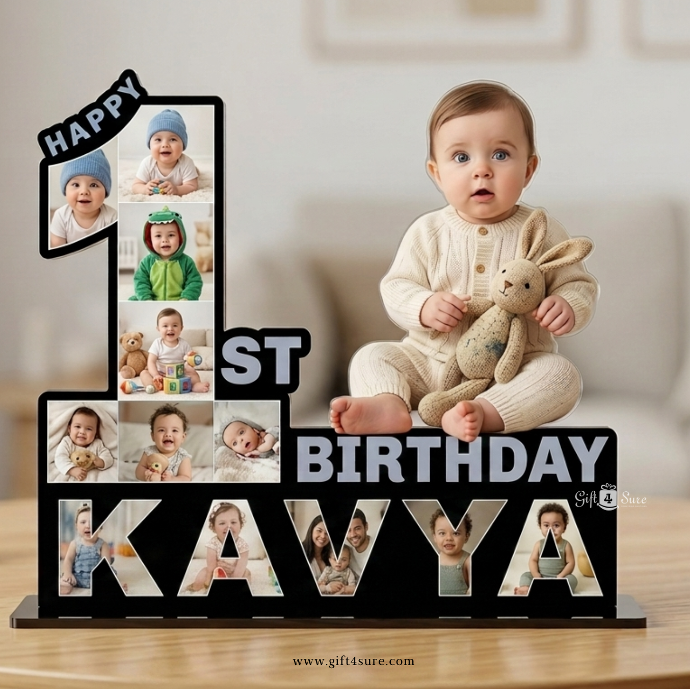 BABY WOODEN CUTOUT STANDY