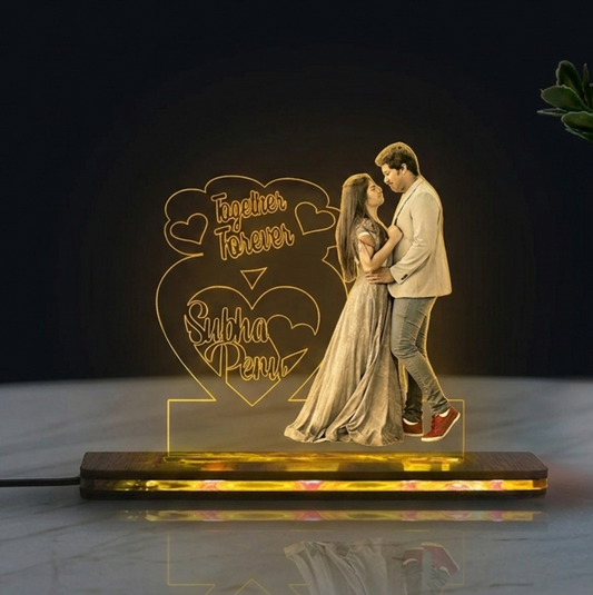 COUPLE ACRYLIC LAMP - MULTICOLOR
