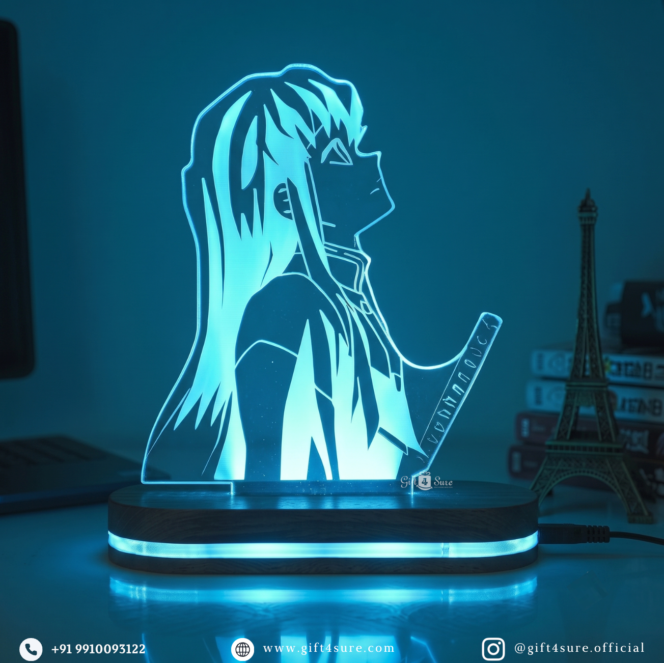 DEMON SLAYER: MUICHIRO TOKITO ACRYLIC LED LAMP (MULTICOLOR)