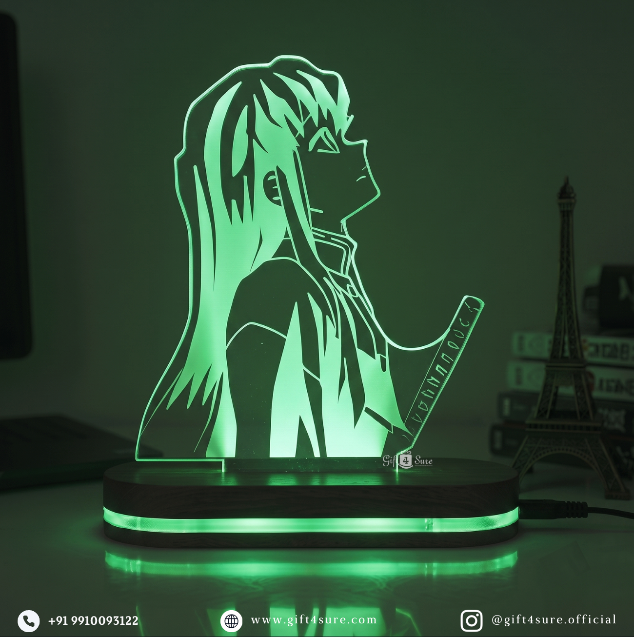 DEMON SLAYER: MUICHIRO TOKITO ACRYLIC LED LAMP (MULTICOLOR)
