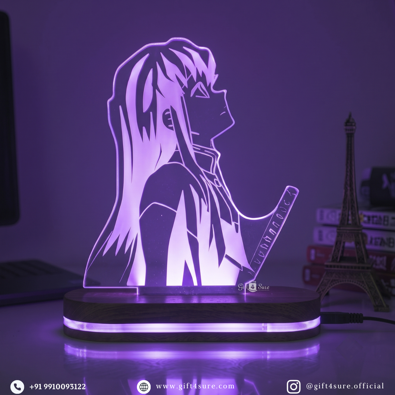 DEMON SLAYER: MUICHIRO TOKITO ACRYLIC LED LAMP (MULTICOLOR)