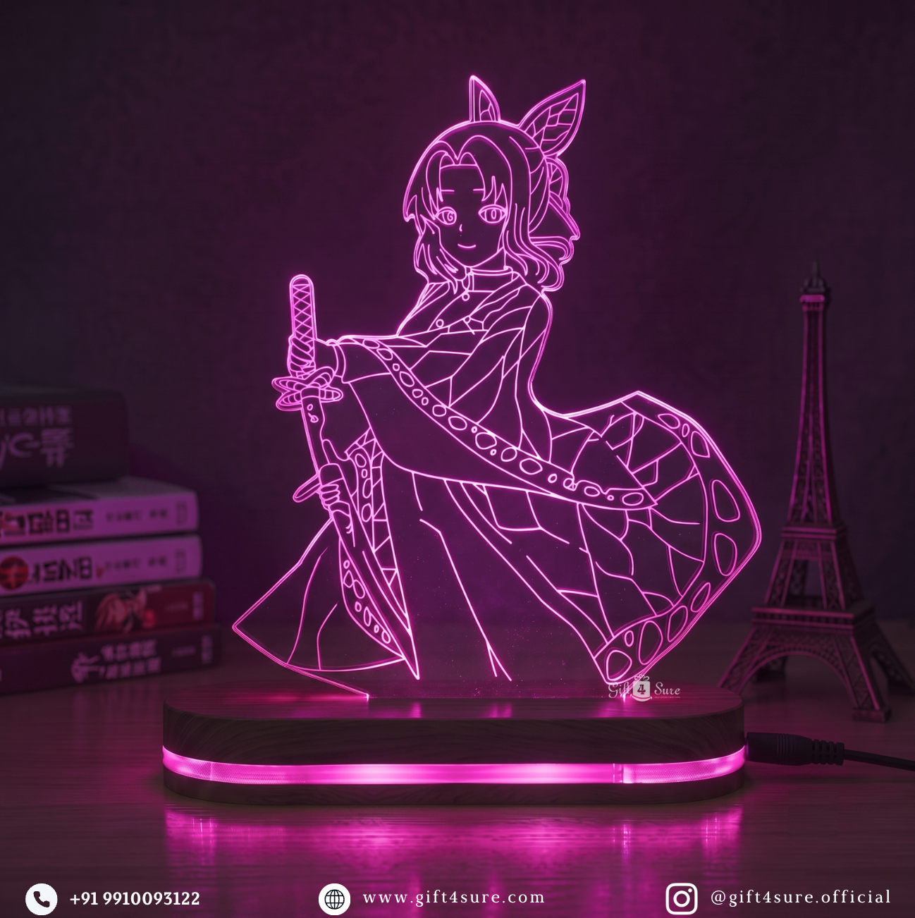 DEMON SLAYER: SHINOBU KOCHO ANIME LED LAMP (MULTICOLOR)