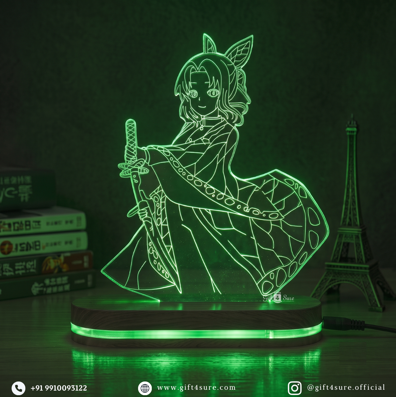 DEMON SLAYER: SHINOBU KOCHO ANIME LED LAMP (MULTICOLOR)