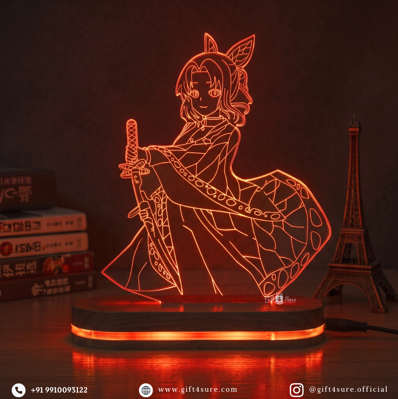 DEMON SLAYER: SHINOBU KOCHO ANIME LED LAMP (MULTICOLOR)
