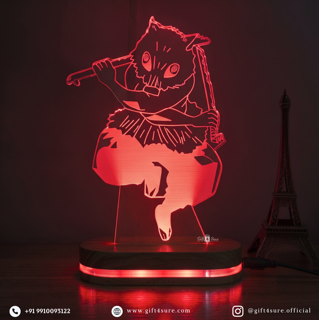 DEMON SLAYER: INOSUKE HASHIBIRA ANIME LED LAMP (MULTICOLOR)