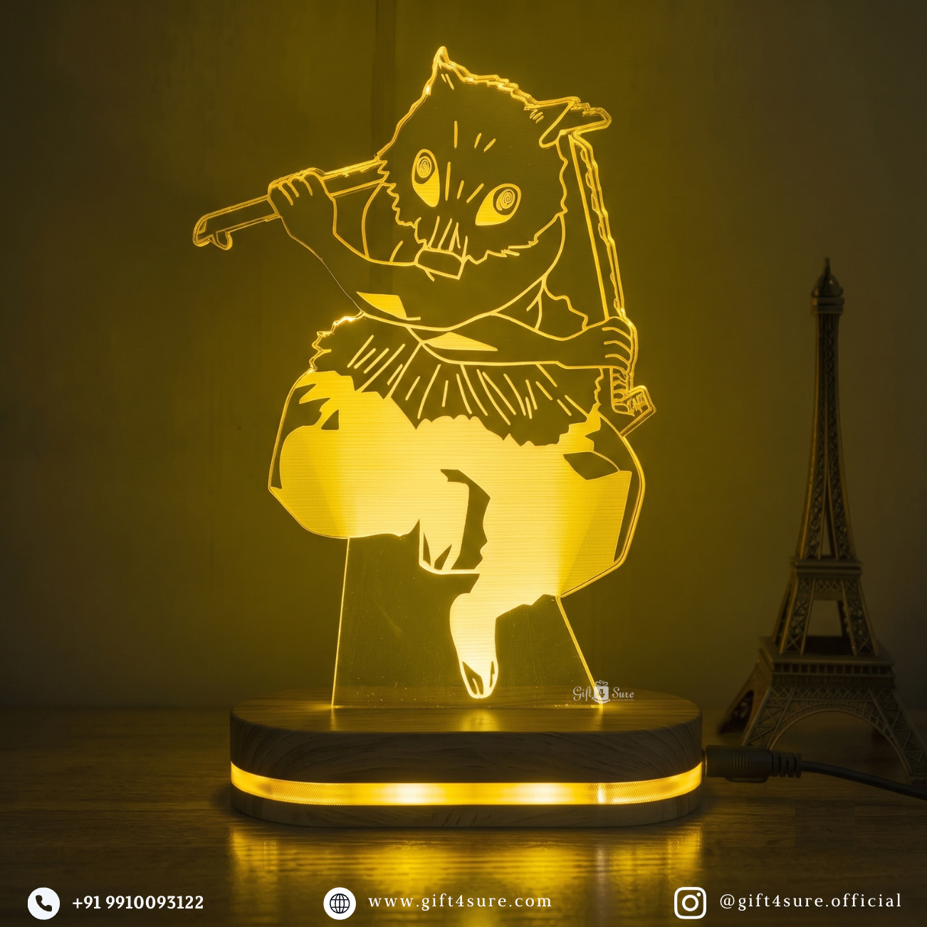 DEMON SLAYER: INOSUKE HASHIBIRA ANIME LED LAMP (MULTICOLOR)