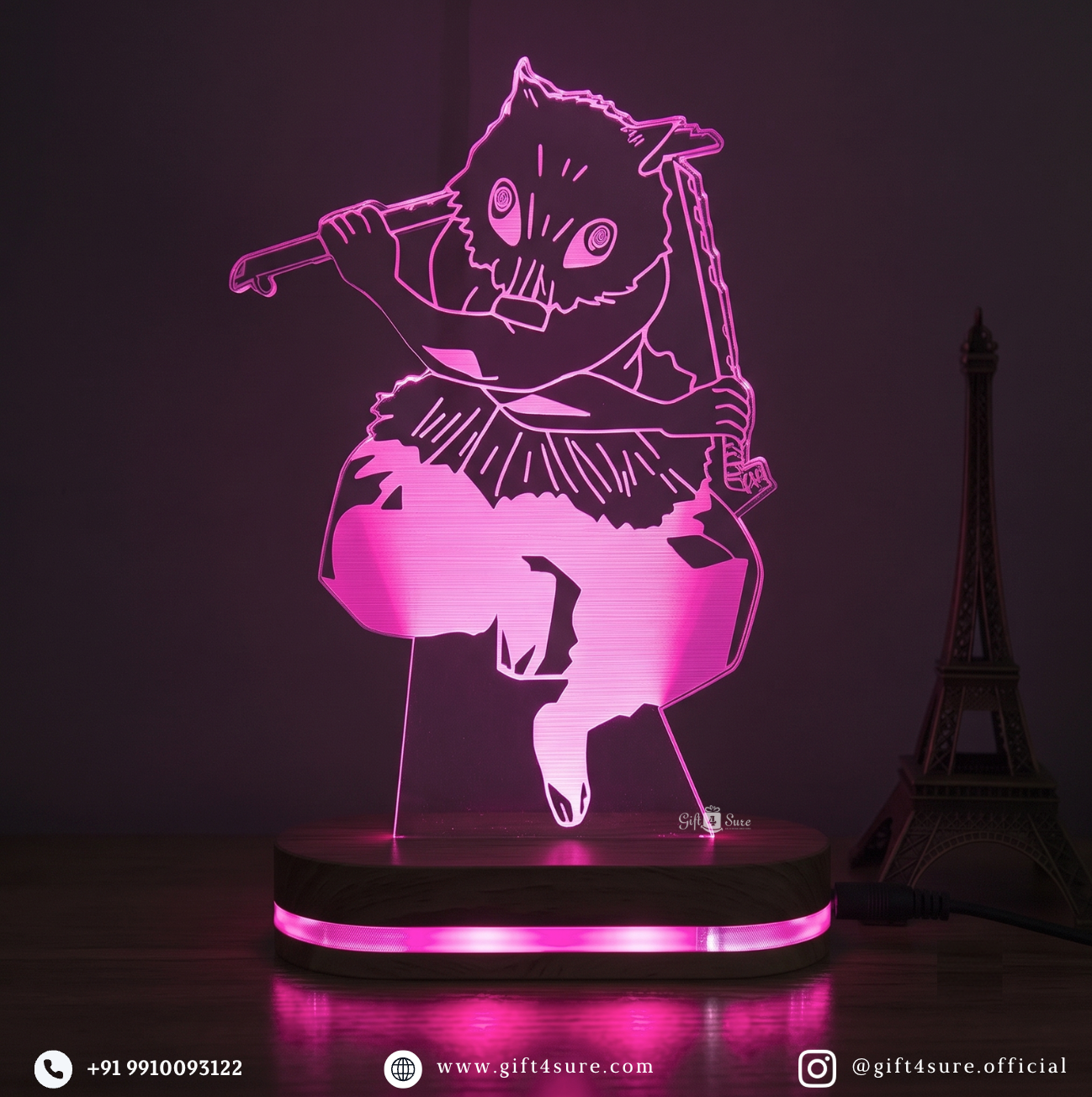 DEMON SLAYER: INOSUKE HASHIBIRA ANIME LED LAMP (MULTICOLOR)