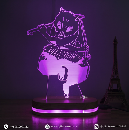 DEMON SLAYER: INOSUKE HASHIBIRA ANIME LED LAMP (MULTICOLOR)
