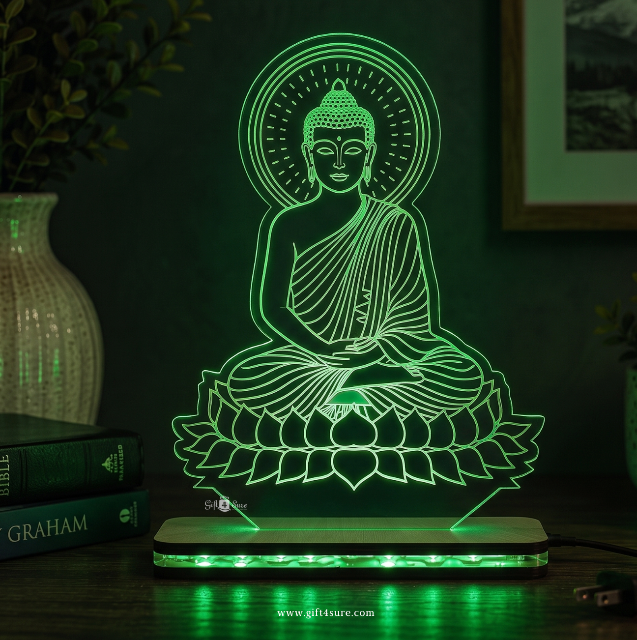 BUDDHA ACRYLIC LED LAMP (MULTICOLOR)