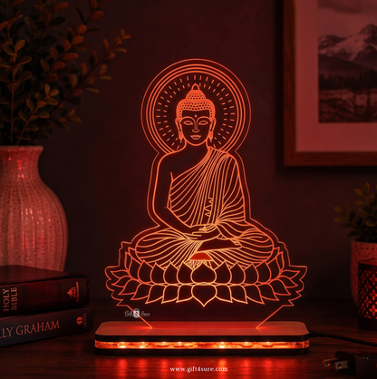 BUDDHA ACRYLIC LED LAMP (MULTICOLOR)