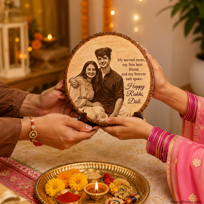 NATURAL WOODEN SLICE (RAKHI EDITION)-1