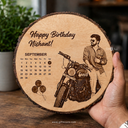 NATURAL WOODEN SLICE PHOTO FRAME-2