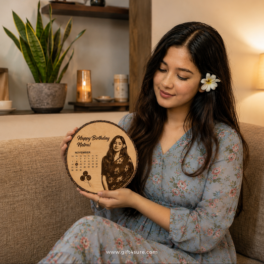 NATURAL WOODEN SLICE PHOTO FRAME-1