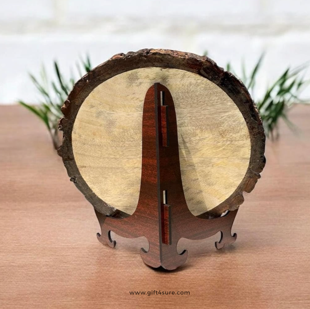 NATURAL WOODEN SLICE PHOTO FRAME- 3