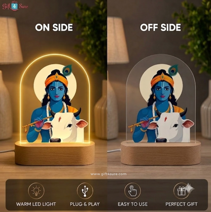 LORD KRISHNA ACRYLIC LED LAMP