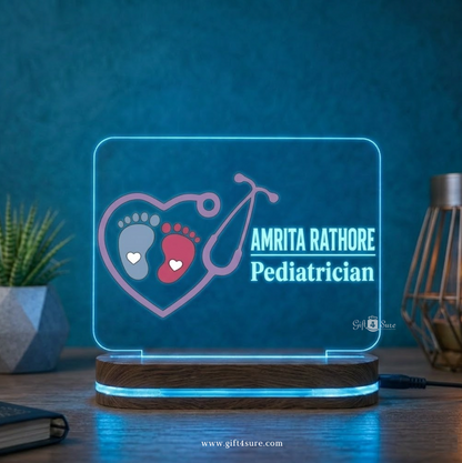 PEDIATRICIAN DOCTOR ACRYLIC LED LAMP (MULTICOLOR)