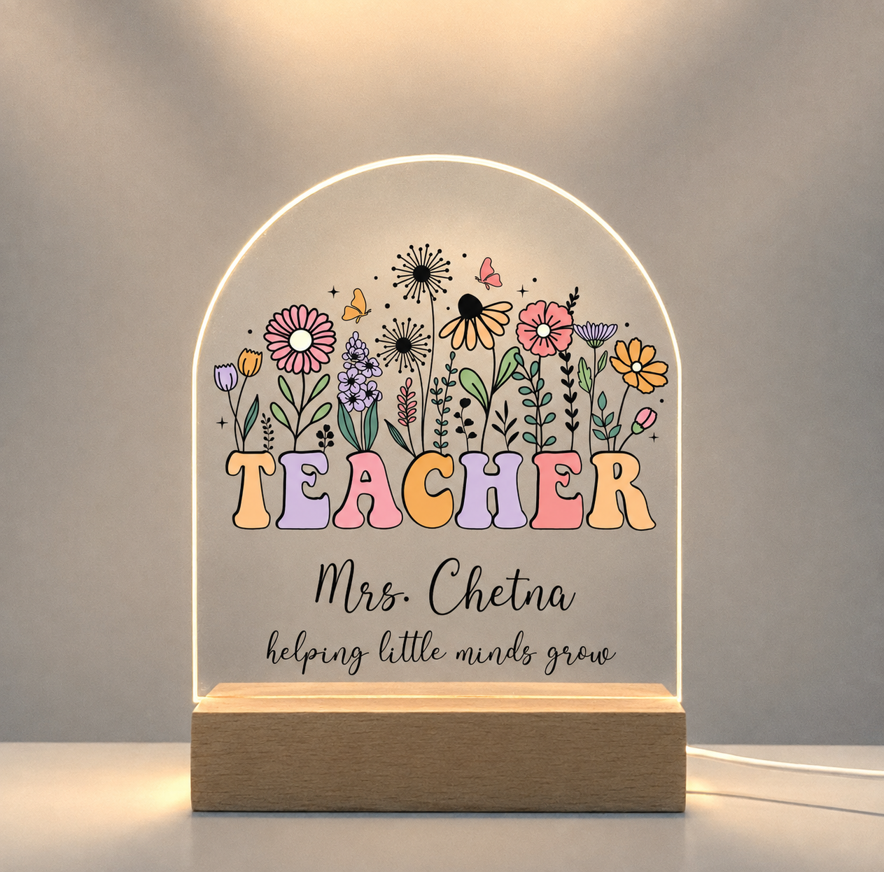 TEACHER ACRYLIC LED LAMP