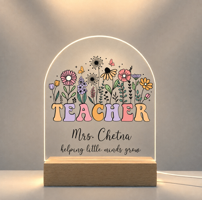 TEACHER ACRYLIC LED LAMP