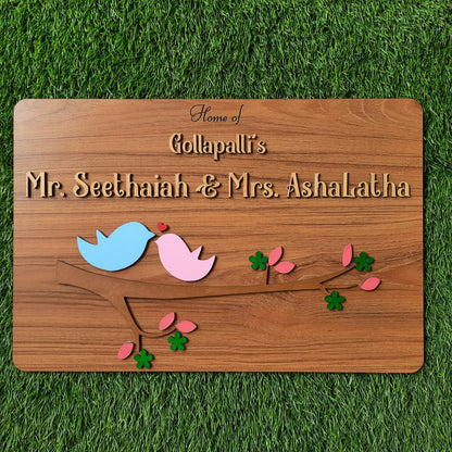 WOODEN HAND-PAINTED NAMEPLATE