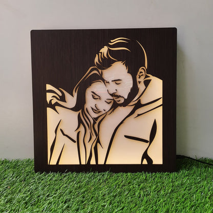 3D LED WOODEN PORTRAIT