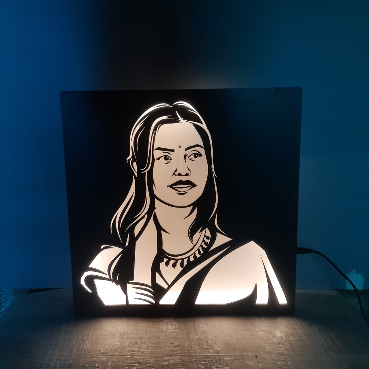 3D LED WOODEN PORTRAIT