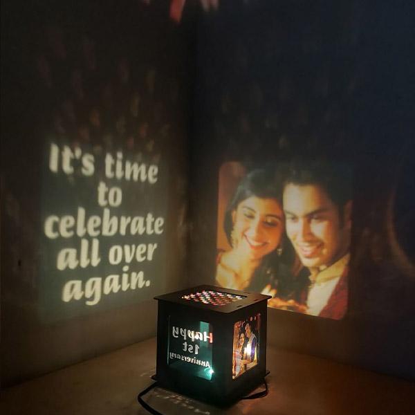 ANNIVERSARY THEME - REVOLVING PHOTO SHADOW BOX