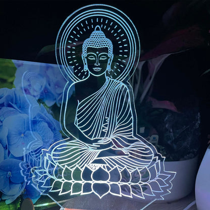 BUDDHA ACRYLIC LED LAMP (MULTICOLOR)