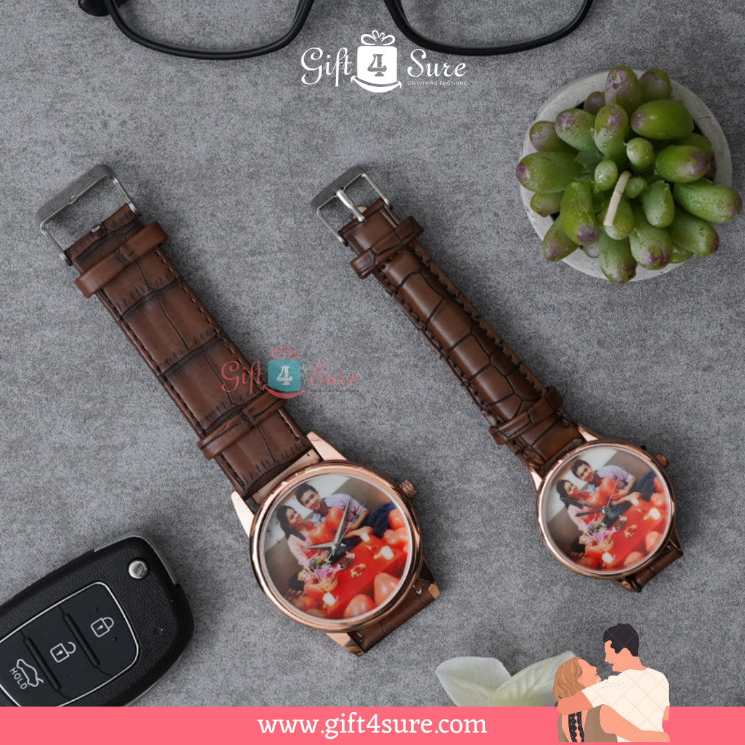 COUPLE WRIST WATCH WITH PIC