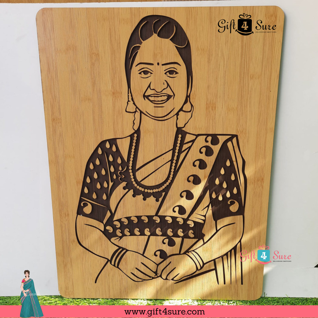 PREMIUM 3D WOODEN PORTRAIT - SINGLE PERSON