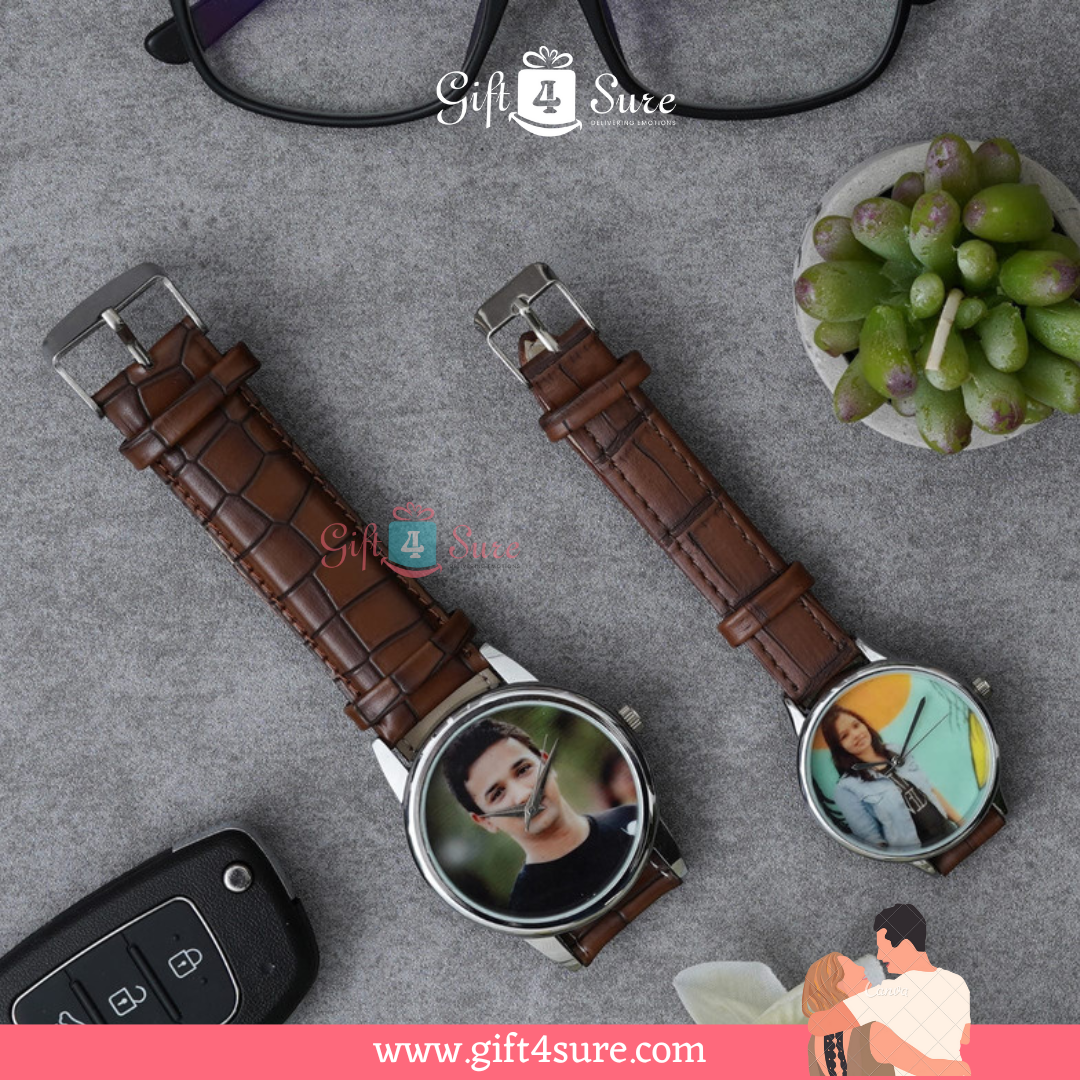 COUPLE WRIST WATCH WITH PIC