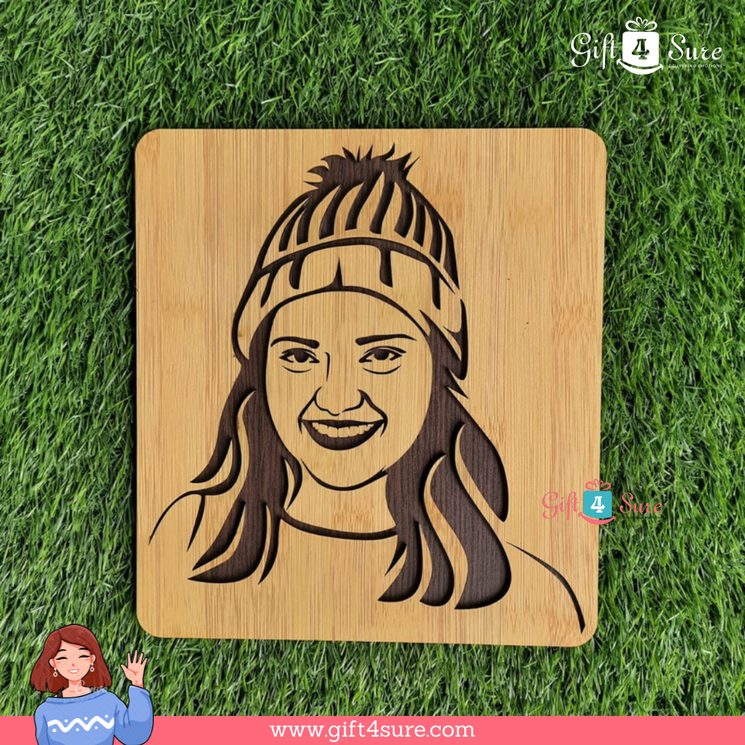 PREMIUM 3D WOODEN PORTRAIT - SINGLE PERSON