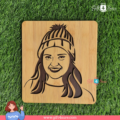 PREMIUM 3D WOODEN PORTRAIT - SINGLE PERSON