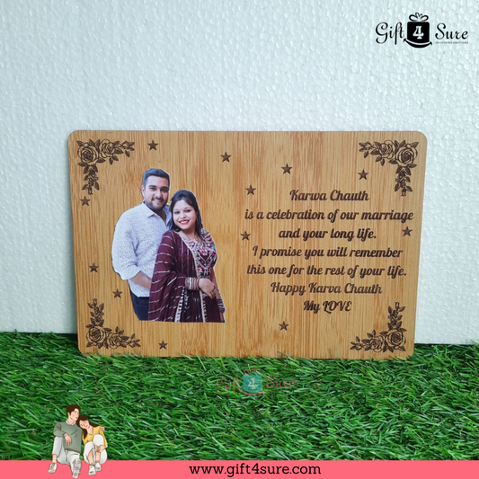 WOODEN PHOTO PLAQUE