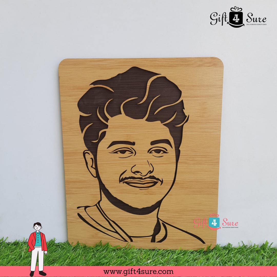 PREMIUM 3D WOODEN PORTRAIT - SINGLE PERSON