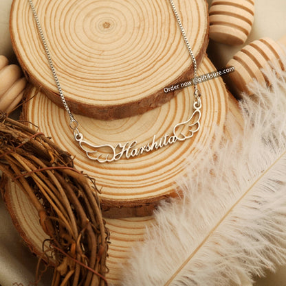 ANGEL WINGS STYLE NAME NECKLACE