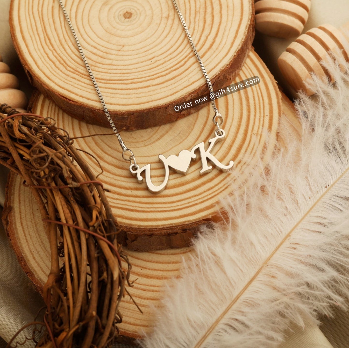 LETTER STYLE COUPLE NAME NECKLACE