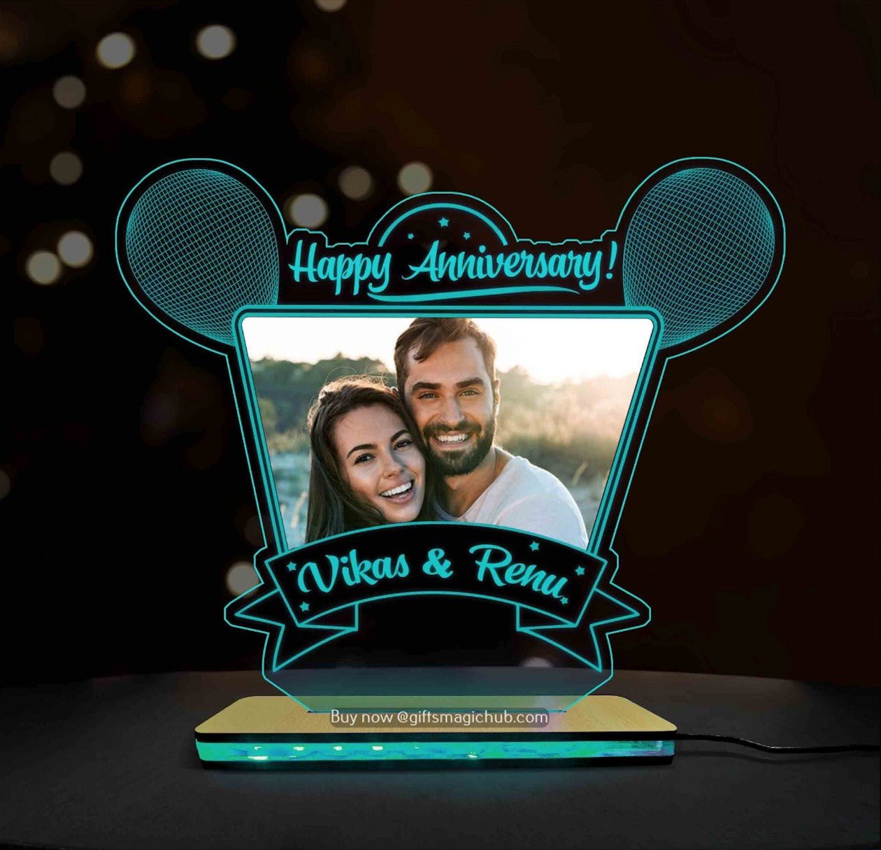 ANNIVERSARY ACRYLIC LAMP - MULTICOLOR