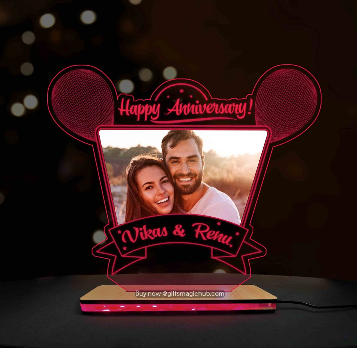 ANNIVERSARY ACRYLIC LAMP - MULTICOLOR